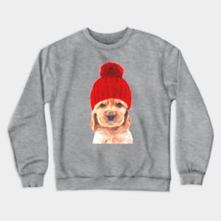 Cocker Spaniel with Hat Crewneck Sweatshirt